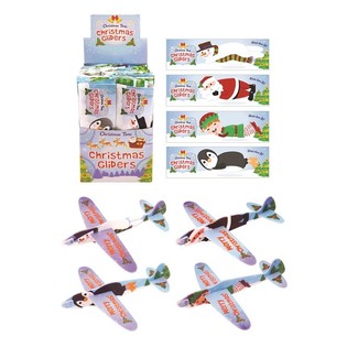 AVIONS EN MOUSSE DE NO&Euml;L EN PR&Eacute;SENTOIR (48 pcs.)