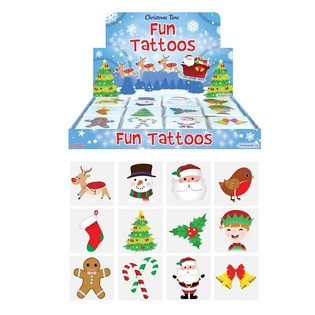 TATOUAGES DE NO&Euml;L FUN &ndash; MOD&Egrave;LE NO&Euml;L (48 sachets x 12 pcs)