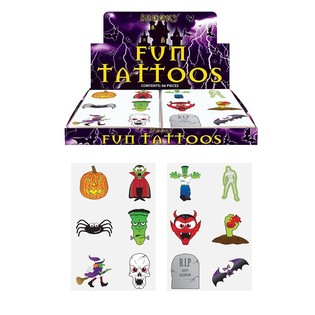 Tatouages Halloween amusants - Mod&egrave;le Halloween (96 pcs)