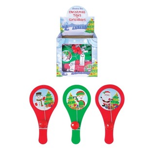 KERSTMIS - JEU DE RAQUETTE NO&Euml;L EN PR&Eacute;SENTOIR (96 pcs)