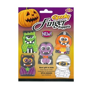 5 FIGURINES MARIONNETTES &Agrave; DOIGT EFFRAYANTES HALLOWEEN (48 pcs)