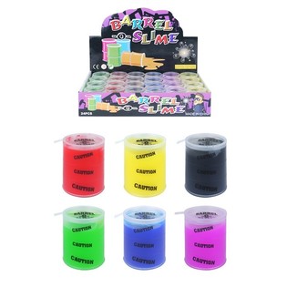 Mini Slime Color&eacute; en Baril dans Pr&eacute;sentoir (24 pcs)