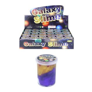 SLIME GALAXY MULTICOLORE EN BARIL DANS PR&Eacute;SENTOIR (24 pcs)