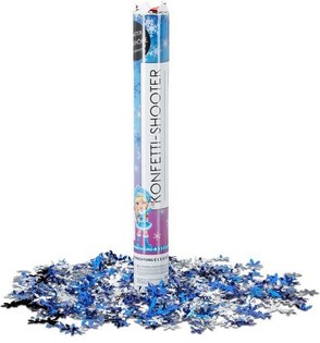 Canon &agrave; confettis - Flocons de neige - 40 cm - Party shooter (10 pcs)