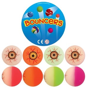 Mix de Balles Rebondissantes avec Yeux, &Oslash;3,3 cm (100 pcs)
