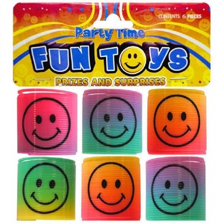 6 PI&Egrave;CES MINI RESSORTS SMILEY &Oslash;3.5 CM EN SACHET (LOT DE 6 SACHETS)