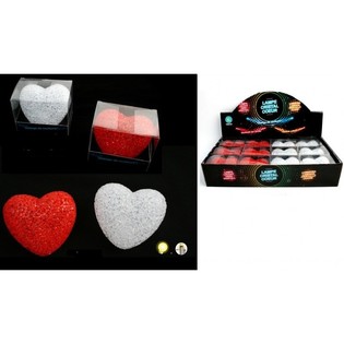 C&OElig;UR LED SUR PIED, CHANGEMENT DE COULEUR EN PR&Eacute;SENTOIR (12 pcs)