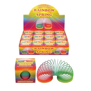 Ressort Magique Arc-en-Ciel en Bo&icirc;te &Oslash; 7,5 cm (12 pi&egrave;ces)