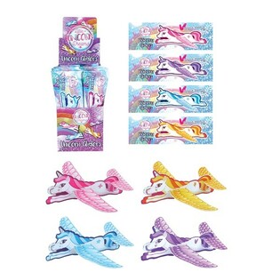 AVIONS EN MOUSSE LICORNE / UNICORN EN PR&Eacute;SENTOIR (48 pcs)