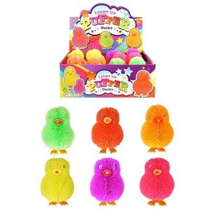 CANARDS PUFFER LUMINEUX EN PR&Eacute;SENTOIR (12 pcs)