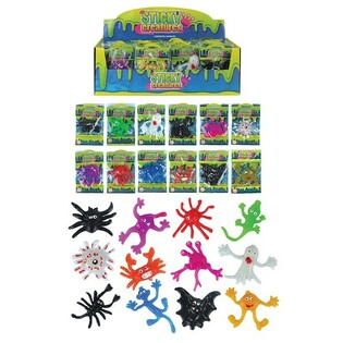 GRANDES FIGURINES COLLANTES EFFRAYANTES EN PR&Eacute;SENTOIR (48 pcs)