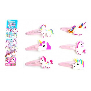 Barrettes à cheveux Licorne pour enfants (12 pcs.)
