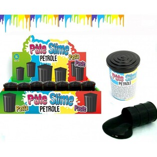Slime Noir en Tonneau (80g) en Pr&eacute;sentoir (24 pcs)