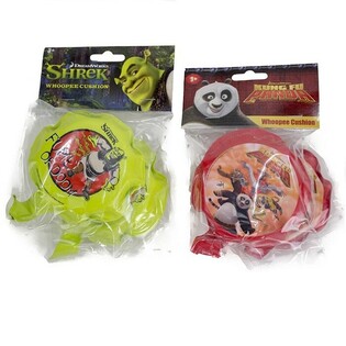 Pack de 2 Coussins Péteurs SHREK / KUNG FU PANDA (12 packs de 2)