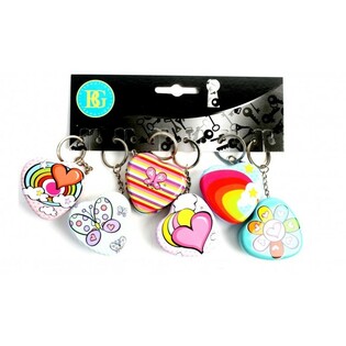 PORTE-CLÉS AVEC BOÎTE EN MÉTAL CŒUR (12 pcs)