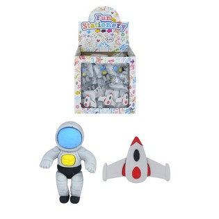Gommes Mod&egrave;le : Espace / Astronautique en Pr&eacute;sentoir (84 pcs)
