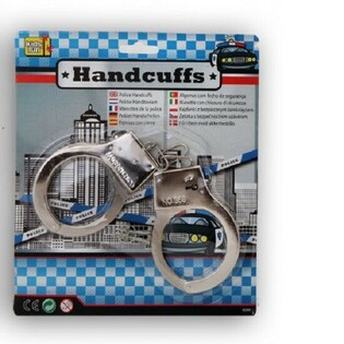 MENOTTES DE POLICE EN M&Eacute;TAL (12 pcs)