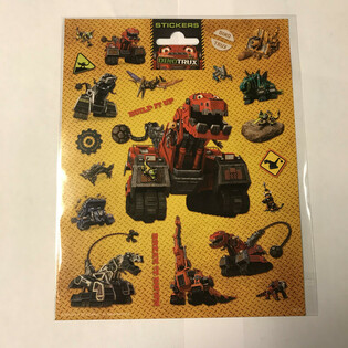 GRANDES PLANCHES DE STICKERS DINOTRUX, 20x16 cm (10 pces)