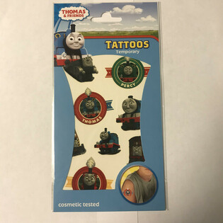 SET DE STICKERS TATOUAGES : THOMAS LE PETIT TRAIN, 20 x 10 cm (10 pcs)