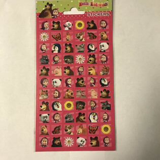 AUTOCOLLANTS : MASHA ET L'OURS, Dim. 20 x 10 cm (10 pcs)
