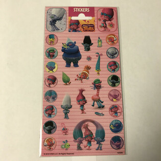 Planche de Stickers TROLLS - 20 x 10 cm (10 pcs)