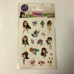 PLANCHE DE STICKERS : LITTLE PETSHOP, Dim. 16 x 9 cm (10 pcs)