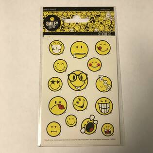 PLANCHE D'AUTOCOLLANTS : SMILEY'S, 16 x 9 cm (10 pcs)