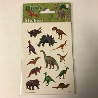 PLANCHES D'AUTOCOLLANTS : DINOSAURES, 16 x 9 cm (10 pcs)