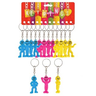 Porte-cl&eacute;s Bonhomme Smiley (Lot de 12) | Grossiste