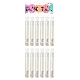 MINI BULLES DE SAVON DE MARIAGE EN TUBES (1 Paquet de 12 pi&egrave;ces)