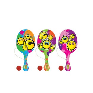 Jeu de Raquette Smiley avec Balle (12 pi&egrave;ces)