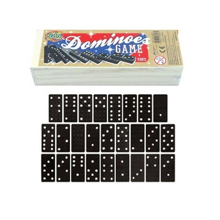 JEU DE DOMINO EN BOÎTE EN BOIS (12 pcs.)