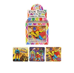 PUZZLE SUPER-H&Eacute;ROS, 13 x 12 cm, EN PR&Eacute;SENTOIR (108 pcs)