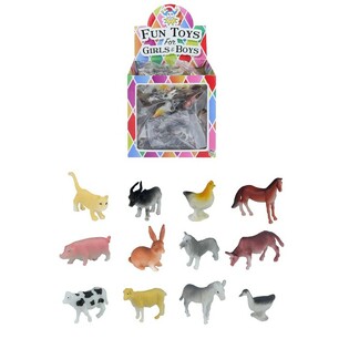 Jouets de Kermesse Animaux de la Ferme en Pr&eacute;sentoir (84 pcs)