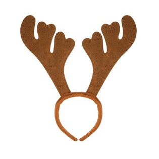 Serre-t&ecirc;te Renne de No&euml;l - Marron (24 pcs)