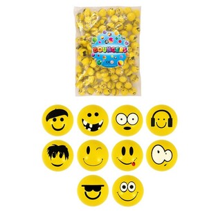 Balles Rebondissantes Smiley, 3,3 cm (100 pcs.)
