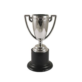 Troph&eacute;e Vainqueur &ndash; 10 cm &ndash; Argent&eacute; (12 pcs)