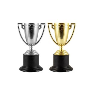 Troph&eacute;e de Vainqueur &ndash; 10 cm Mix Or & Argent (12 pces)