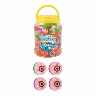 BALLES REBONDISSANTES YEUX, 3,3 cm (72 pces)