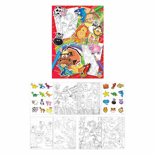 CAHIERS DE COLORIAGE AVEC AUTOCOLLANTS (48 pcs)