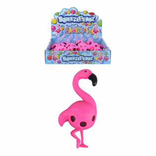 BALLES ANTISTRESS FLAMANT ROSE EN PR&Eacute;SENTOIR (12 pcs.)