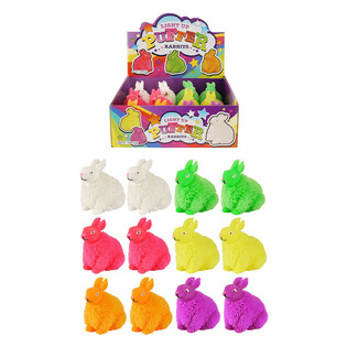 LAPINS PUFFER LUMINEUX EN PR&Eacute;SENTOIR (12 pcs)