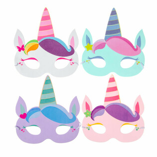 Lot de Masques Licorne en Mousse (48 pcs.)