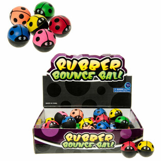 Balle Rebondissante Coccinelle Ø 3,2 cm en Présentoir (48 pcs)