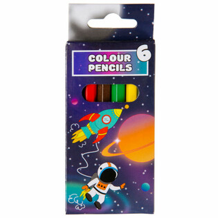 Set de 6 Crayons de Couleur - Espace (24 pcs.)
