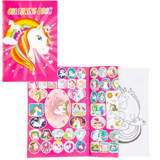 Livre de Coloriage Licorne avec Autocollants 20x14 cm (24 pcs)