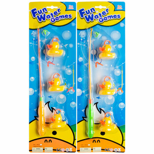 Jeu de P&ecirc;che aux Canards avec 3 Canards sur Carte (12 pcs)