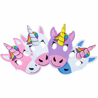 Masques de Licorne en Mousse (24 pcs)