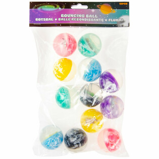 Balles Rebondissantes Espace / Univers &Oslash; 4,5 cm (12 pcs)