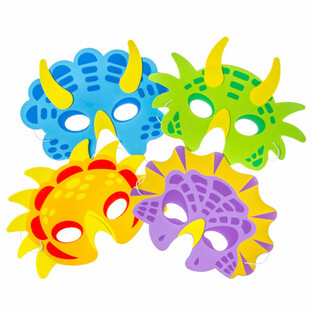 MIX DE MASQUES EN MOUSSE DINOSAURES (60 pces)